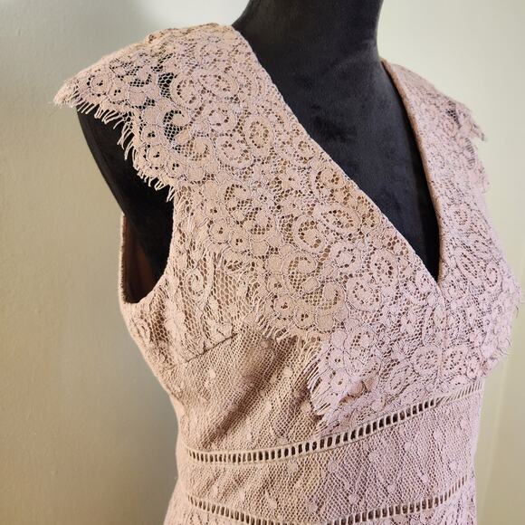 ADELYN RAE NWT Mauve Lace Sleeveless Dress, Size 12 - Picture 6 of 12